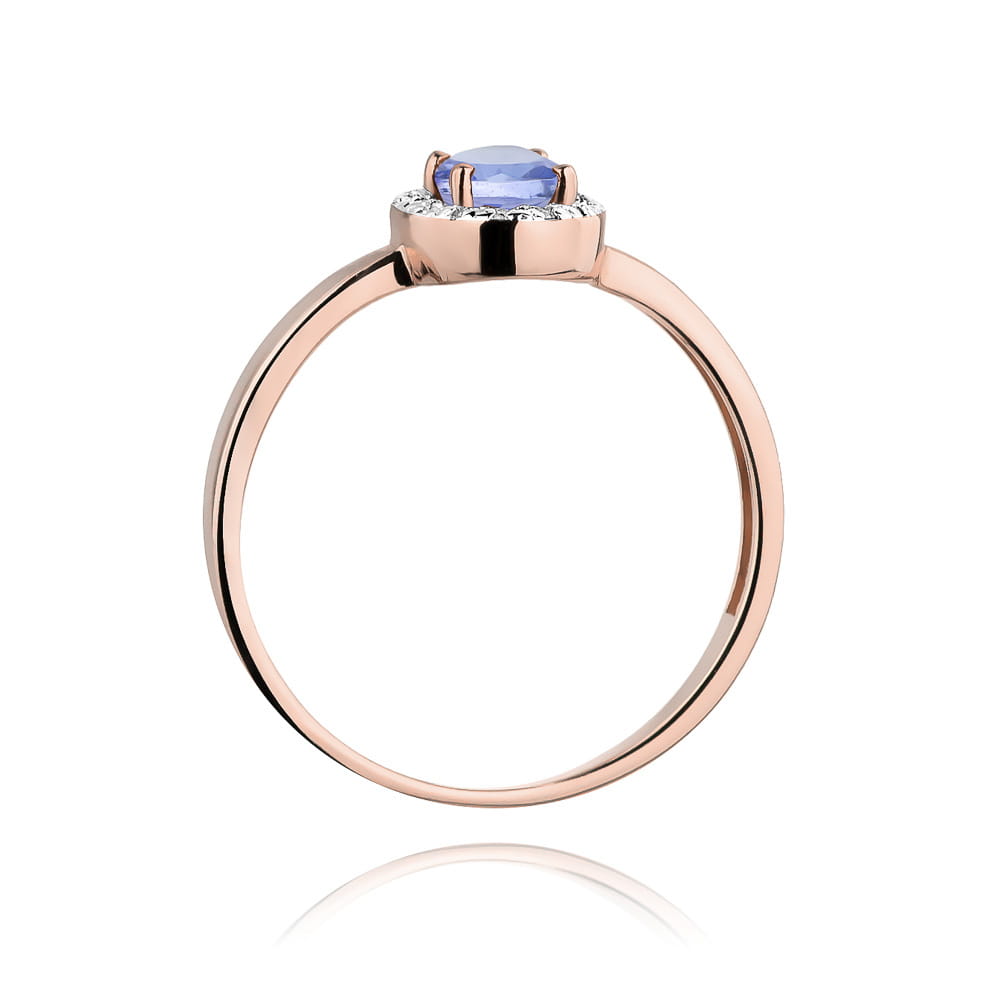 Pierścionek Tanzanit 0,40ct różowe złoto 3 Pierścionek Tanzanit 0,40ct różowe złoto - obrazek 3