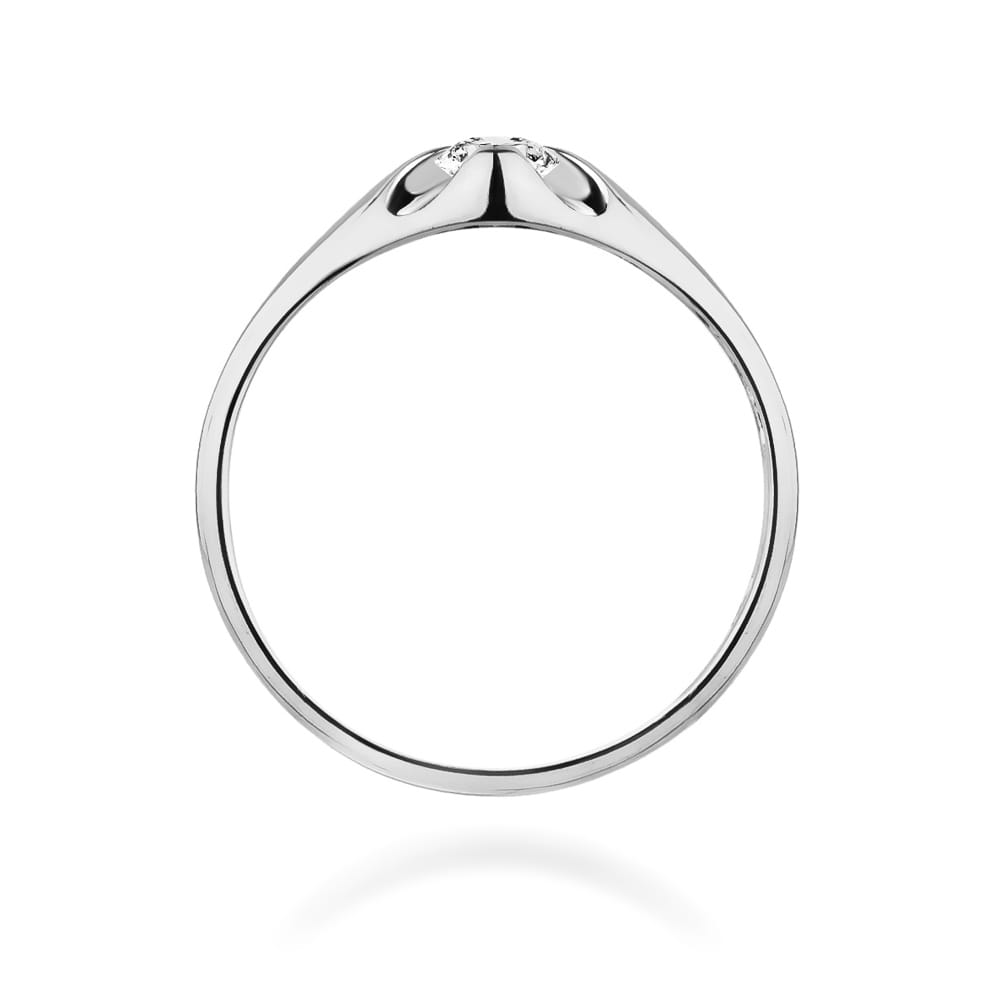 Pierścionek Diament 0,10ct białe złoto 3 Pierścionek Diament 0,10ct białe złoto - obrazek 3