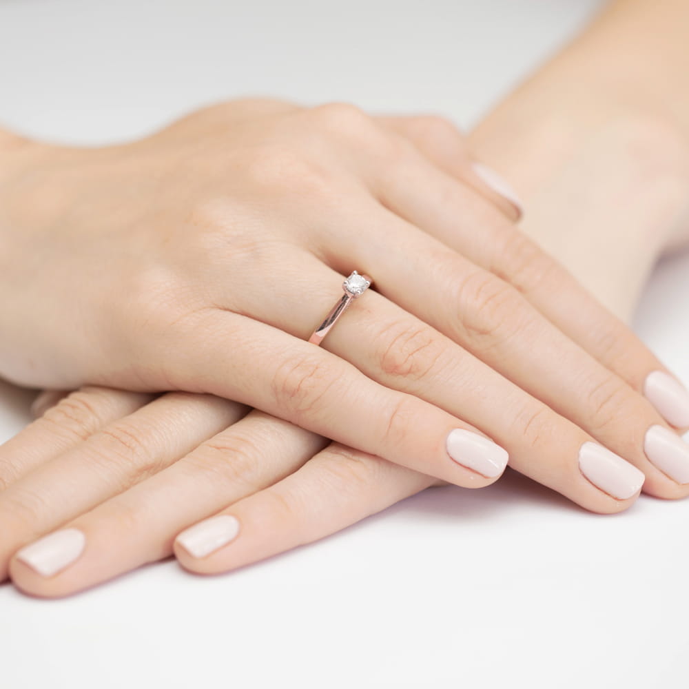 Pierścionek Diament 0,25ct różowe złoto 4 Pierścionek Diament 0,25ct różowe złoto - obrazek 4