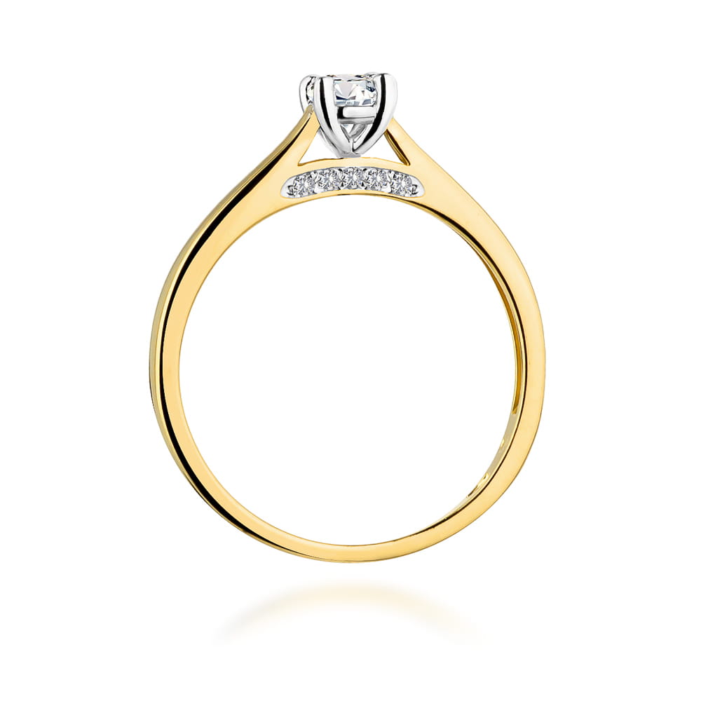 Pierścionek Diament 0,25ct żółte złoto 3 Pierścionek Diament 0,25ct żółte złoto - obrazek 3