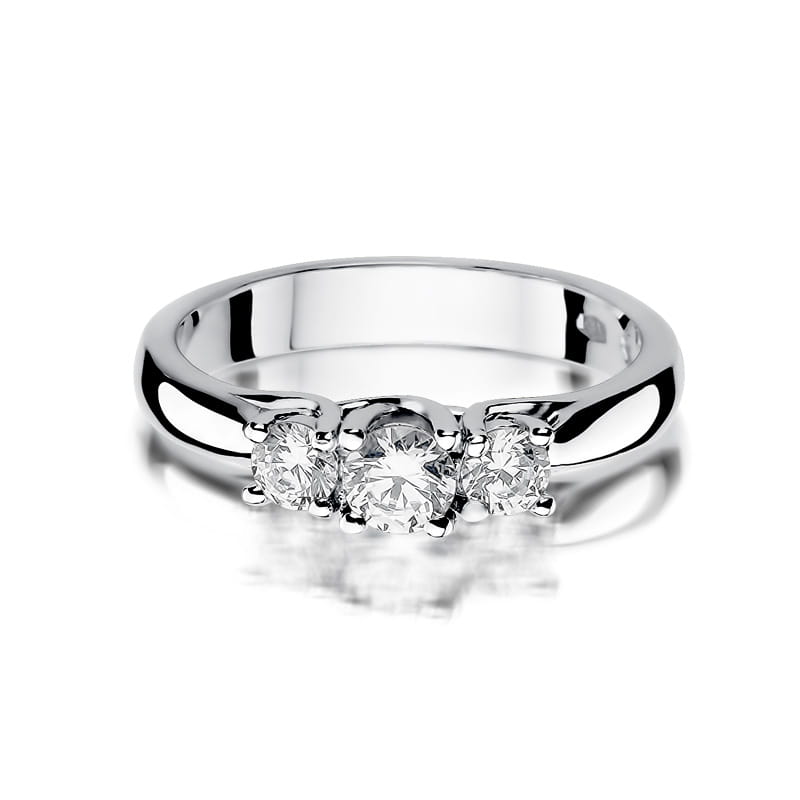 Pierścionek Diament 0,25ct białe złoto 2 25ct białe złoto Jubiler Kraków BigDIAMOND