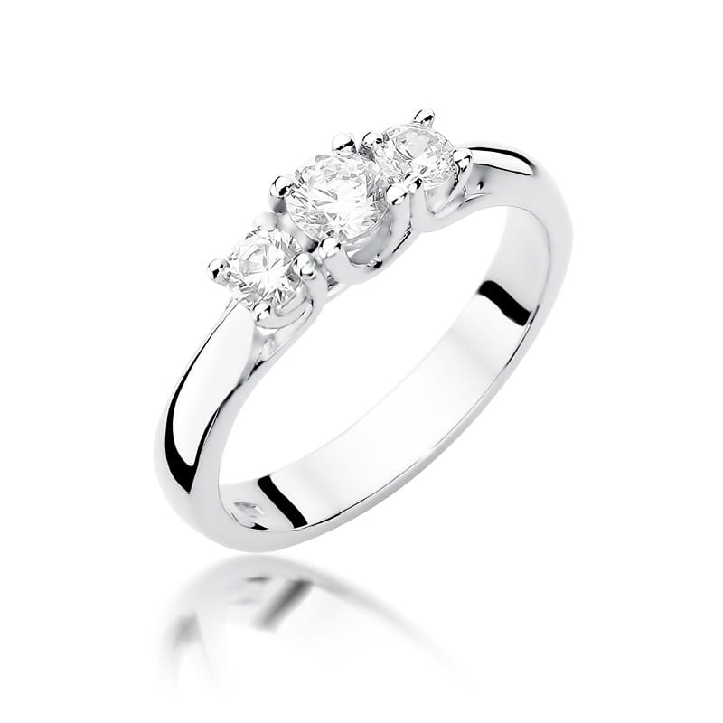 Pierścionek Diament 0,25ct białe złoto 1 Pierścionek W344 Diament 0
