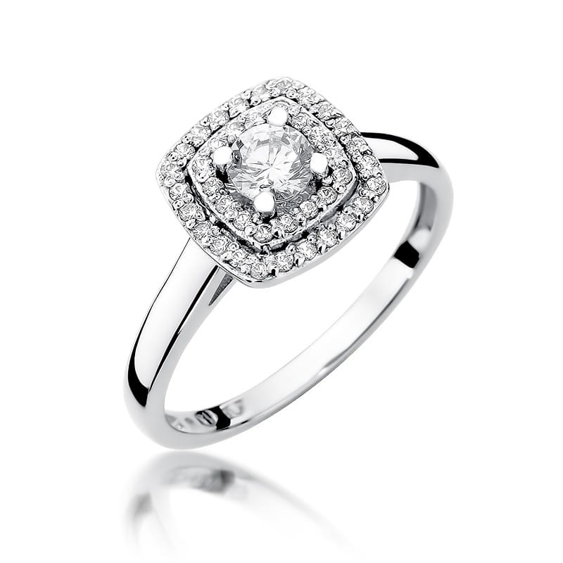 Pierścionek Diament 0,30ct białe złoto 1 Pierścionek W345 Diament 0