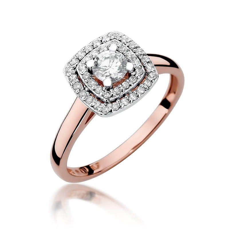 Pierścionek Diament 0,30ct różowe złoto 1 Pierścionek W345 Diament 0