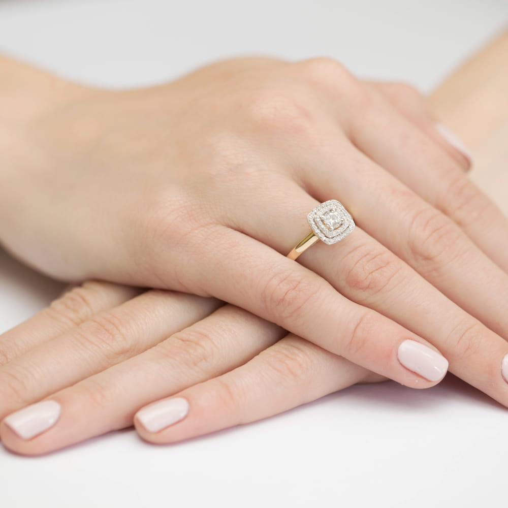 Pierścionek Diament 0,30ct żółte złoto 4 Pierścionek Diament 0,30ct żółte złoto - obrazek 4