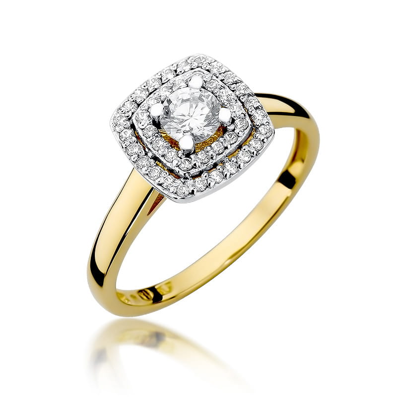 Pierścionek Diament 0,30ct żółte złoto 1 Pierścionek W345 Diament 0