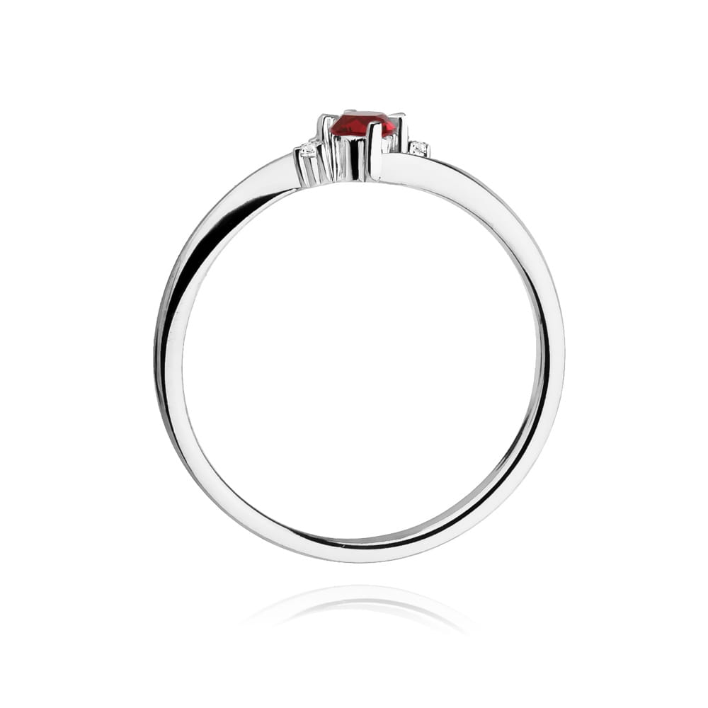 Pierścionek Rubin 0,15ct białe złoto 3 Pierścionek Rubin 0,15ct białe złoto - obrazek 3