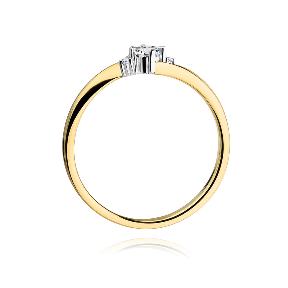 Pierścionek Diament 0,25ct żółte złoto 3 Pierścionek Diament 0,25ct żółte złoto - obrazek 3