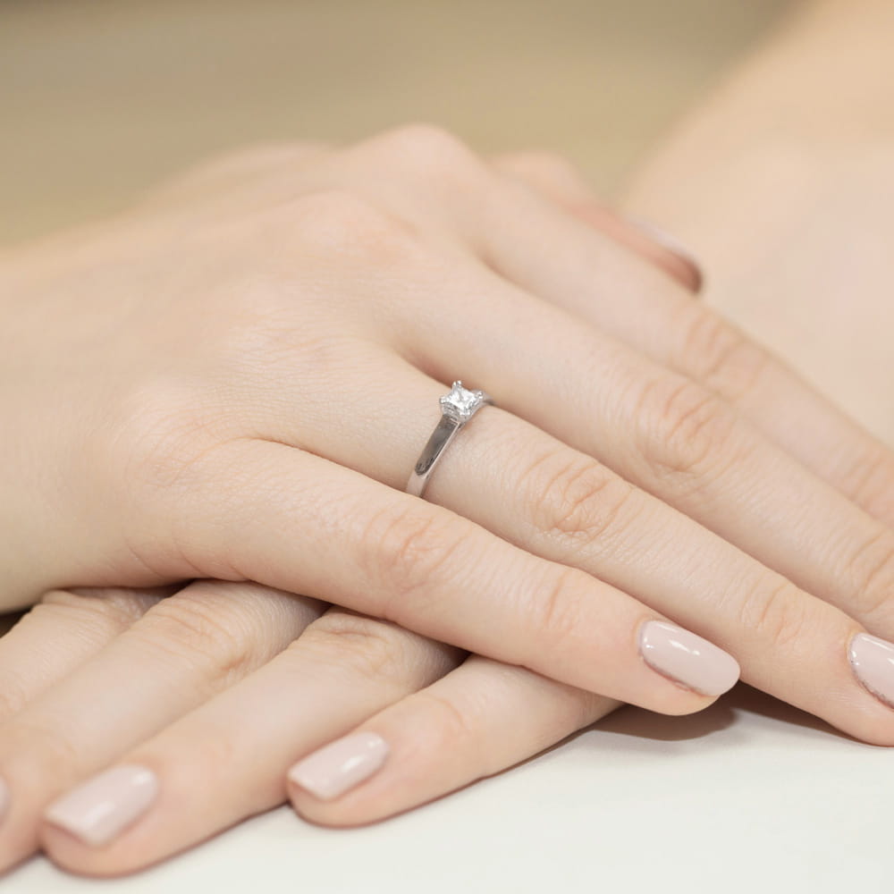 Pierścionek Diament 0,30ct białe złoto 4 Pierścionek Diament 0,30ct białe złoto - obrazek 4