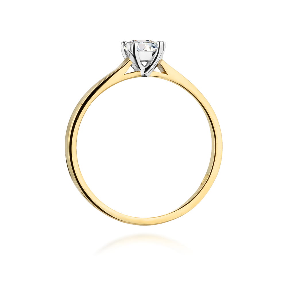 Pierścionek Diament 0,30ct żółte złoto 3 Pierścionek Diament 0,30ct żółte złoto - obrazek 3