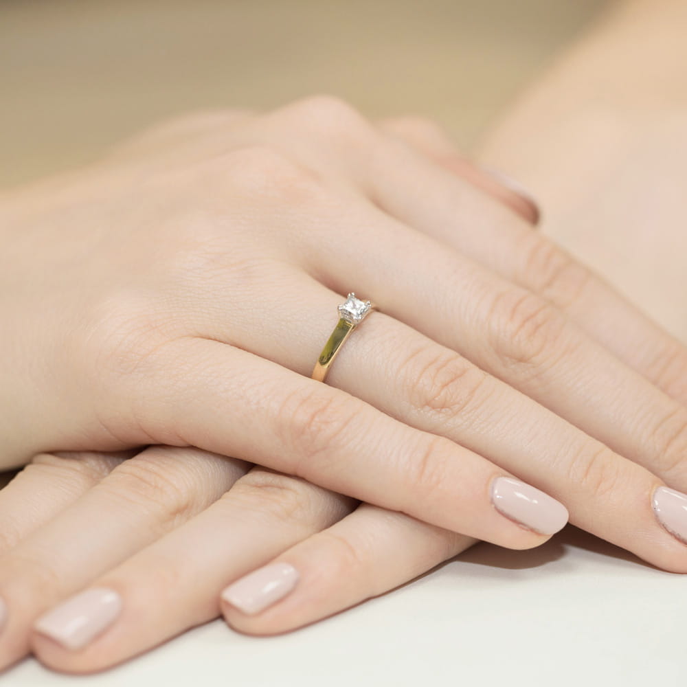 Pierścionek Diament 0,30ct żółte złoto 4 Pierścionek Diament 0,30ct żółte złoto - obrazek 4