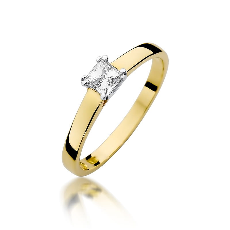 Pierścionek Diament 0,30ct żółte złoto 1 Pierścionek W347 Diament 0