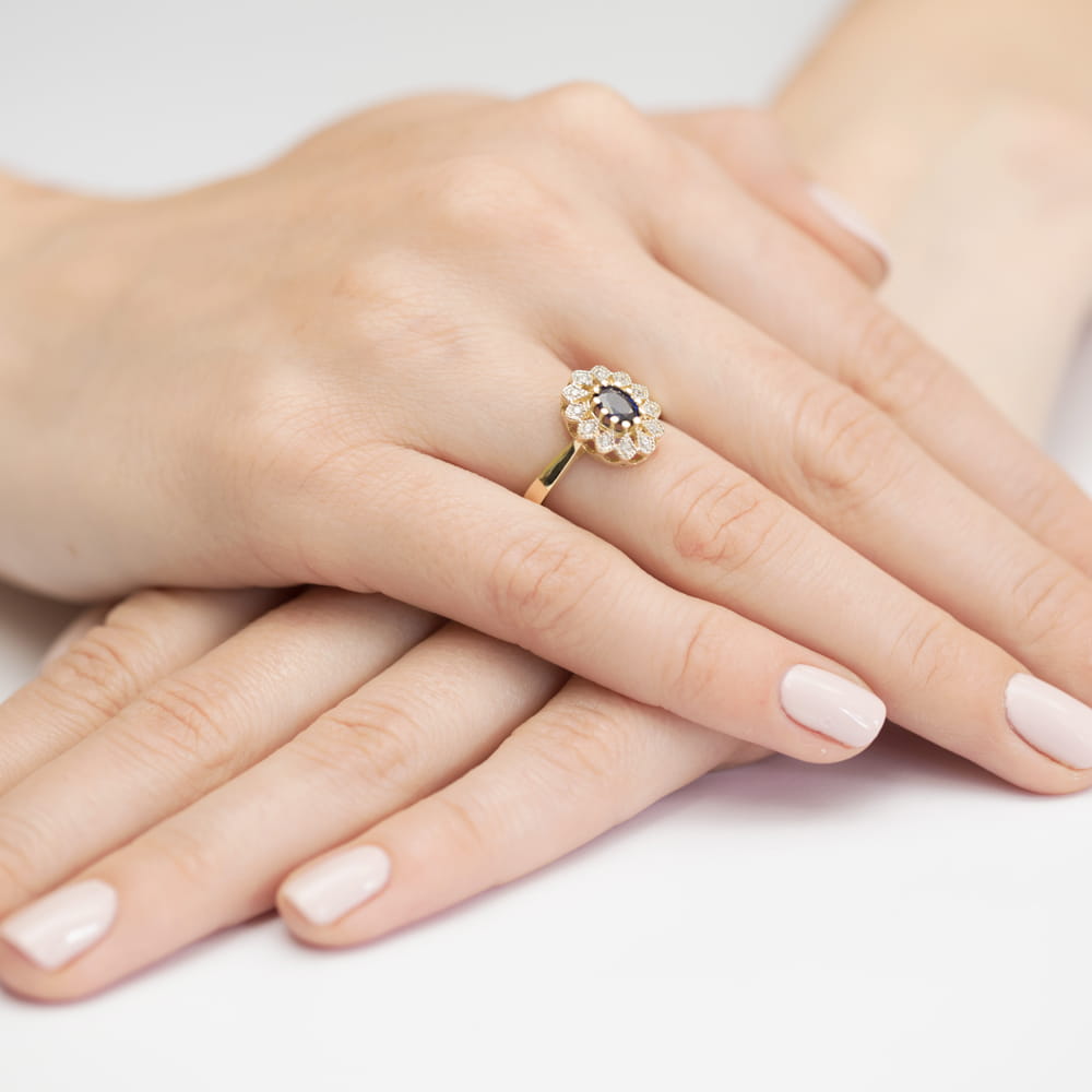 Pierścionek Szafir 0,70ct żółte złoto 4 Pierścionek Szafir 0,70ct żółte złoto - obrazek 4
