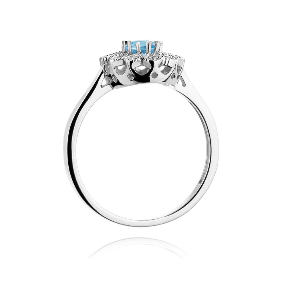Pierścionek Topaz 0,50ct białe złoto 3 Pierścionek Topaz 0,50ct białe złoto - obrazek 3