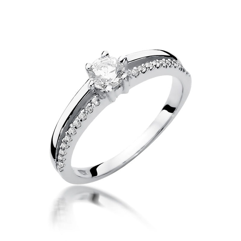Pierścionek Diament 0,30ct białe złoto 1 Pierścionek W355 Diament 0