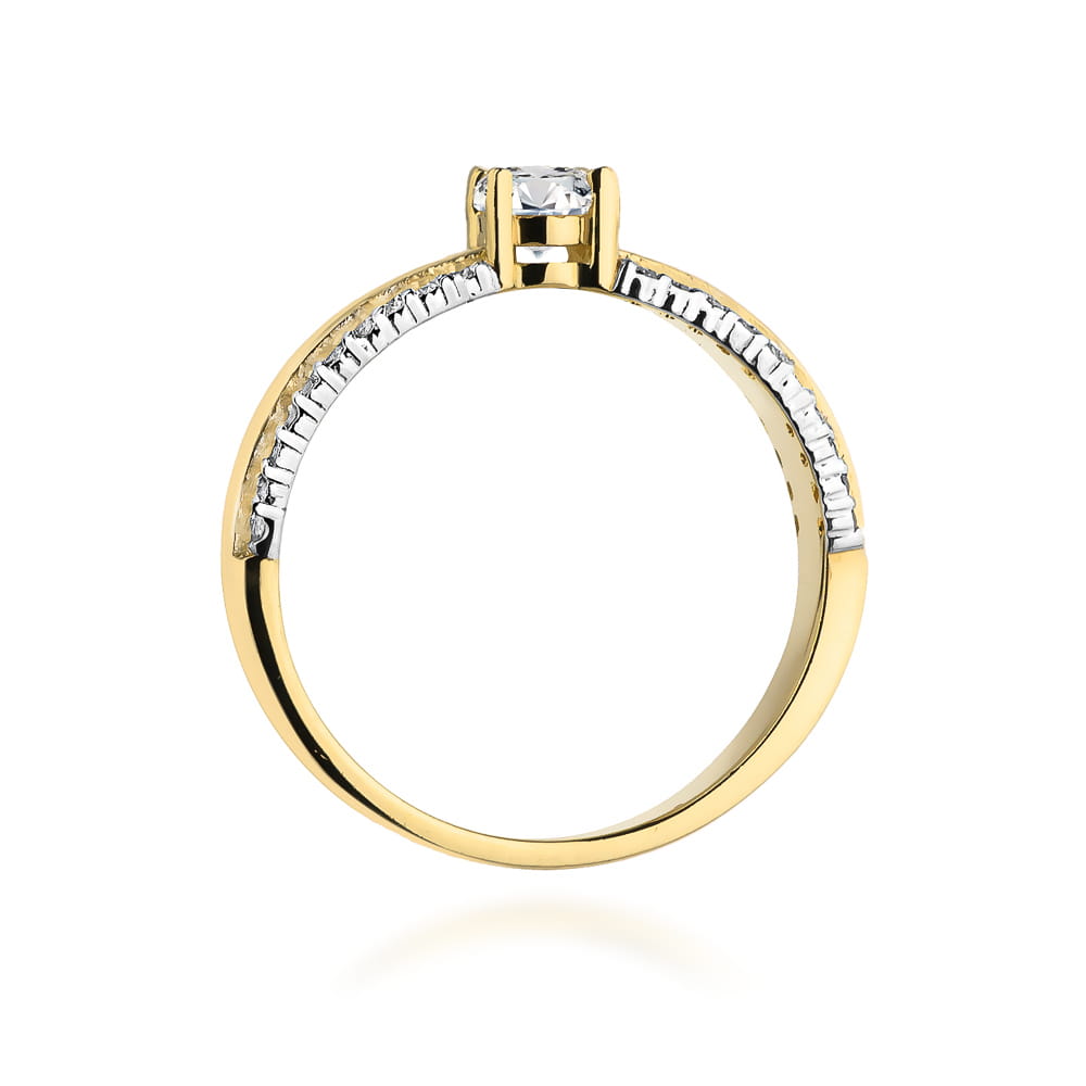 Pierścionek Diament 0,25ct żółte złoto 3 Pierścionek Diament 0,25ct żółte złoto - obrazek 3