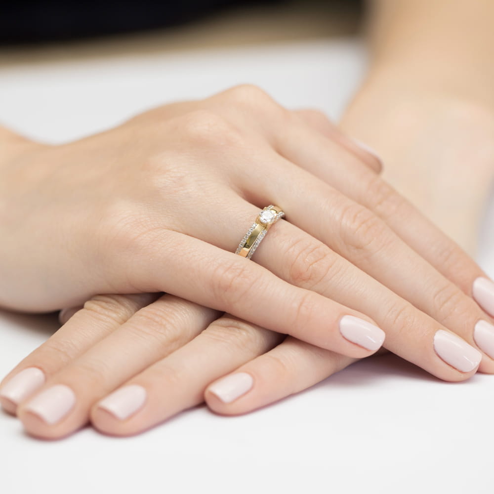 Pierścionek Diament 0,25ct żółte złoto 4 Pierścionek Diament 0,25ct żółte złoto - obrazek 4