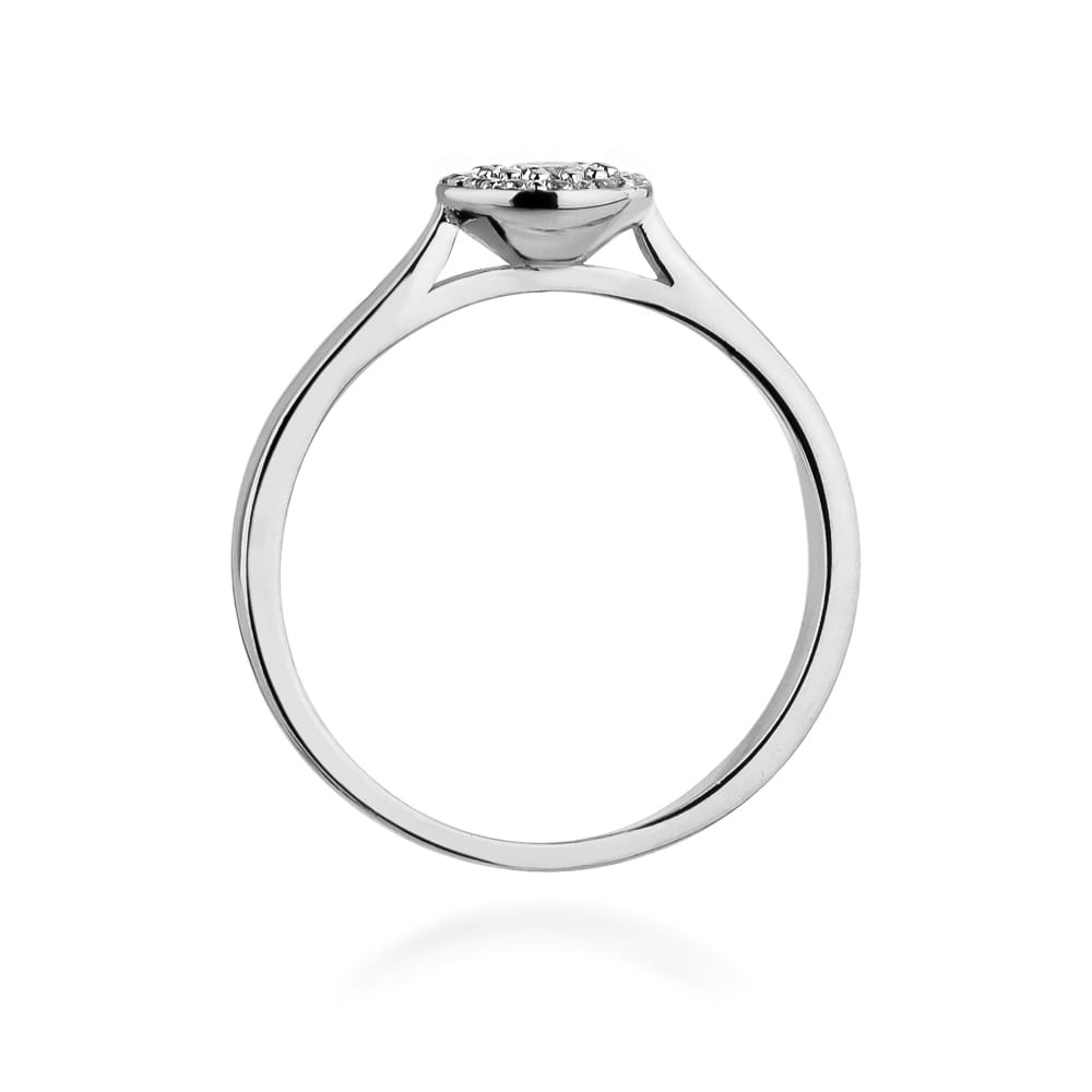 Pierścionek Diament 0,12ct białe złoto 3 Pierścionek Diament 0,12ct białe złoto - obrazek 3