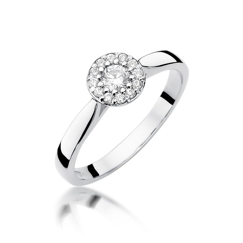 Pierścionek Diament 0,12ct białe złoto 1 Pierścionek W362 Diament 0
