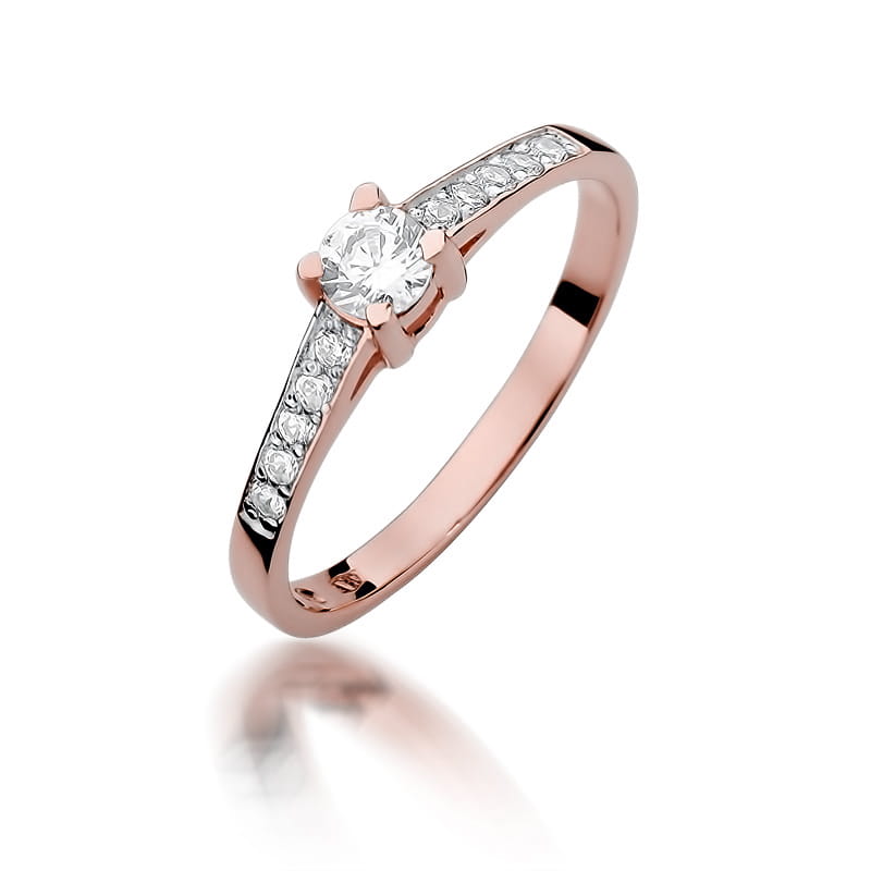 Pierścionek Diament 0,30ct różowe złoto 1 Pierścionek W364 Diament 0