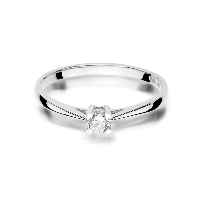 Pierścionek Diament 0,15ct białe złoto 2 15ct białe złoto Jubiler Kraków BigDIAMOND
