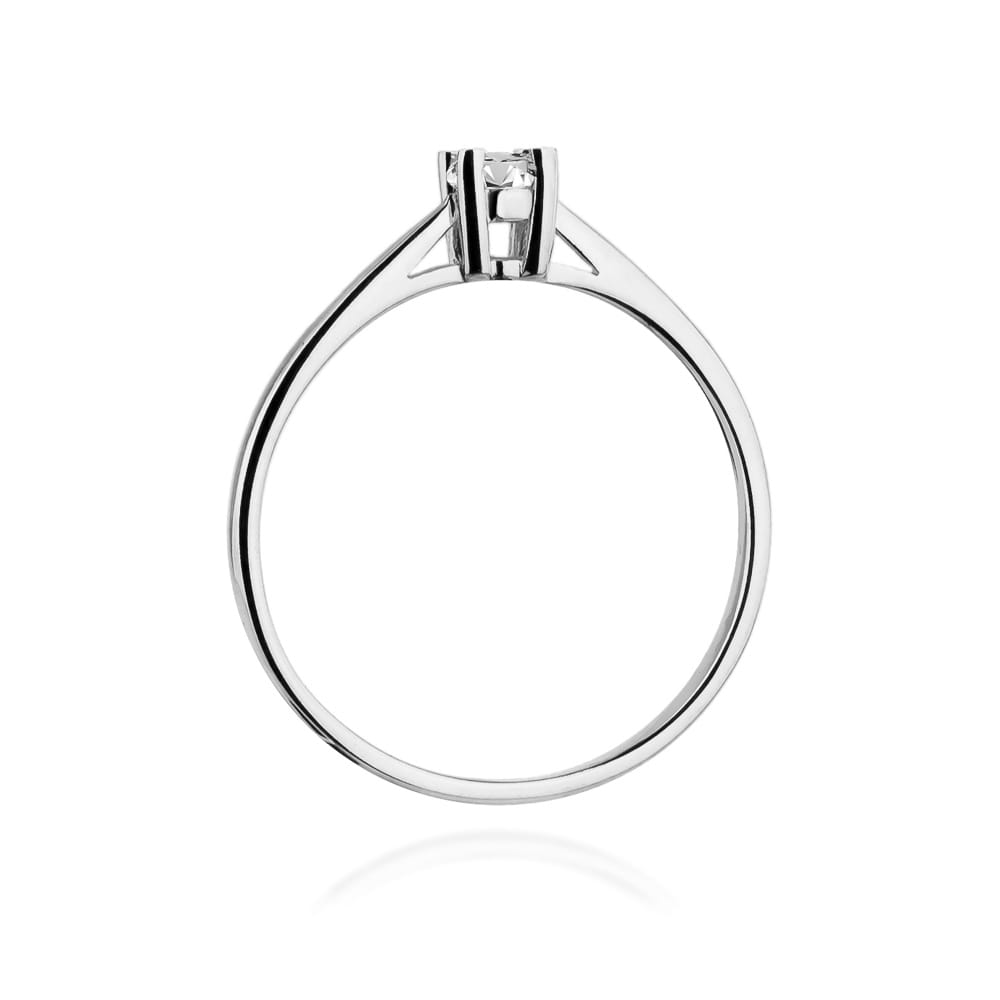 Pierścionek Diament 0,15ct białe złoto 3 Pierścionek Diament 0,15ct białe złoto - obrazek 3