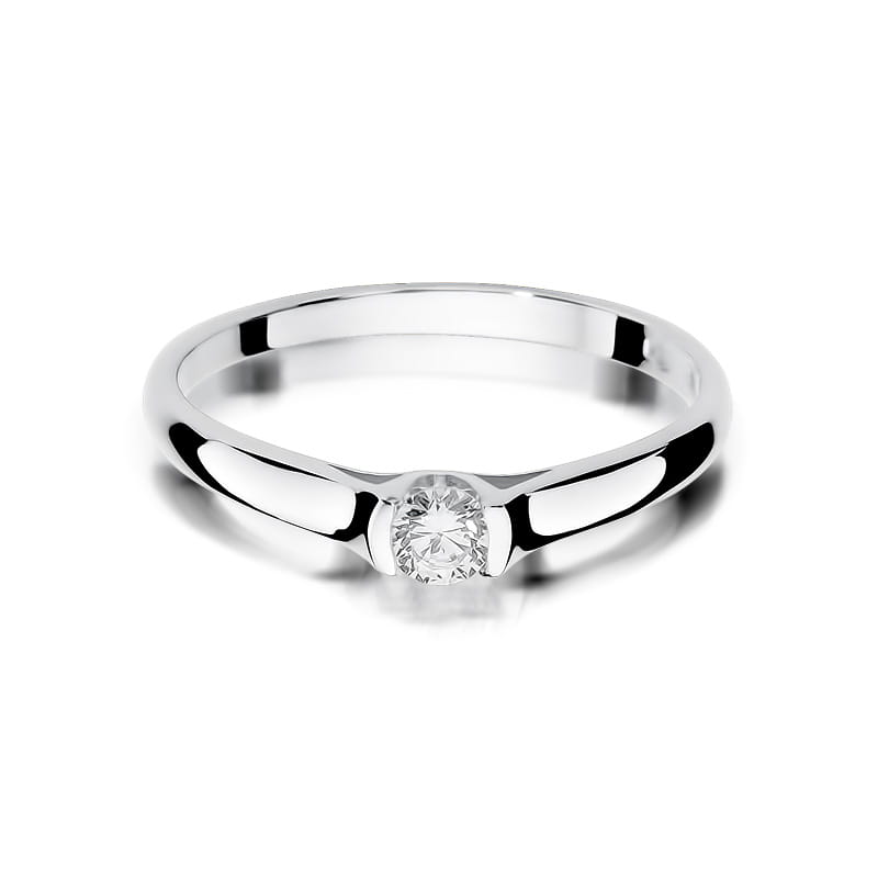Pierścionek Diament 0,15ct białe złoto 2 15ct białe złoto Jubiler Kraków BigDIAMOND