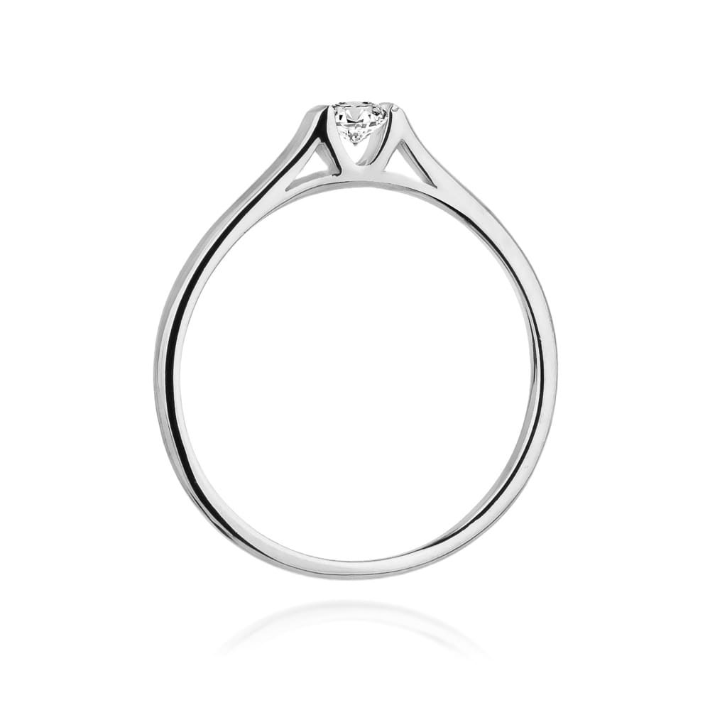 Pierścionek Diament 0,15ct białe złoto 3 Pierścionek Diament 0,15ct białe złoto - obrazek 3
