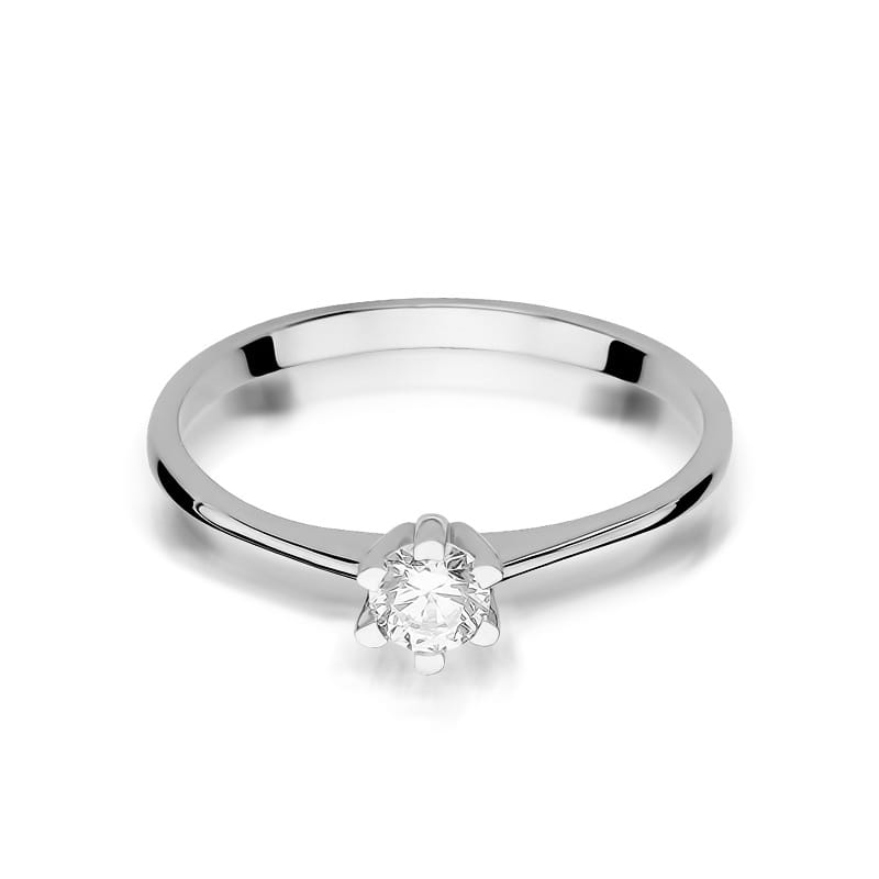 Pierścionek Diament 0,23ct białe złoto 2 23ct białe złoto Jubiler Kraków BigDIAMOND