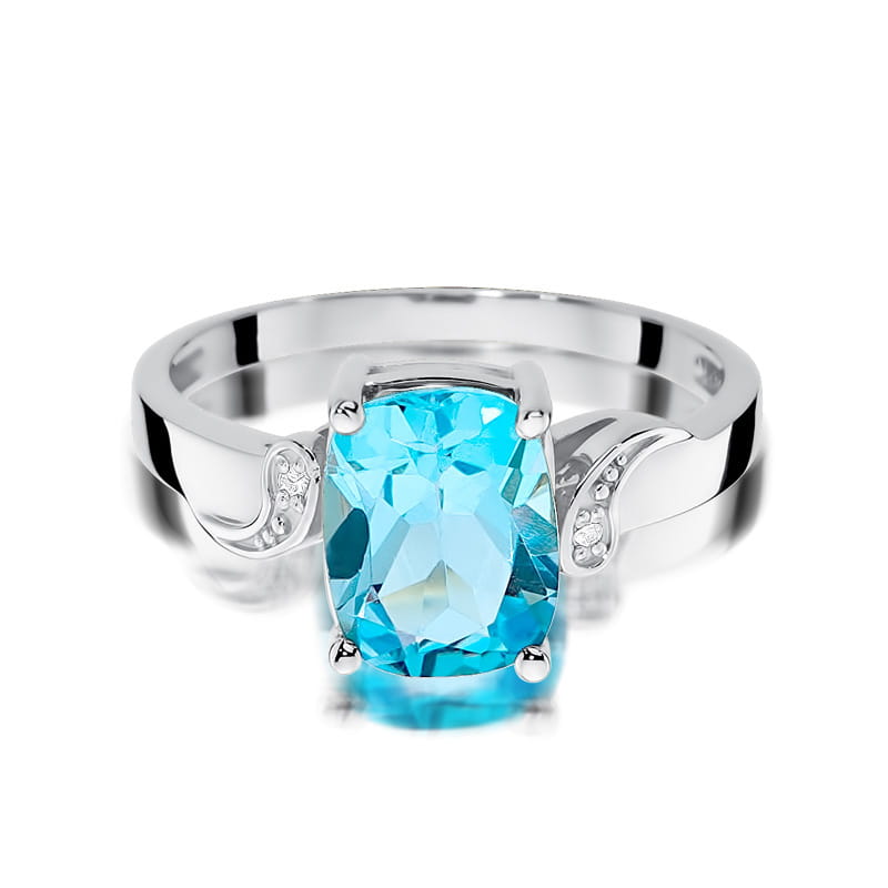 Pierścionek Topaz 2,40ct białe złoto 2 40ct białe złoto Jubiler Kraków BigDIAMOND