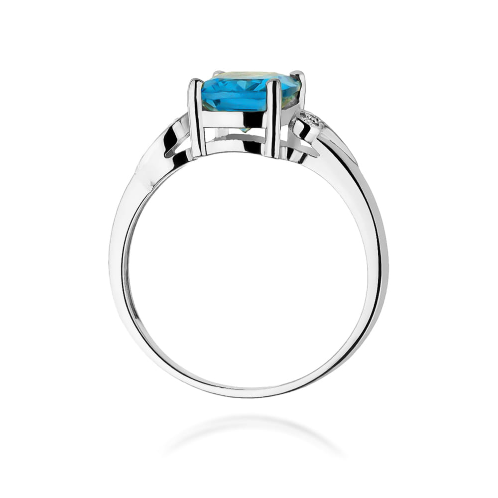 Pierścionek Topaz 2,40ct białe złoto 3 Pierścionek Topaz 2,40ct białe złoto - obrazek 3