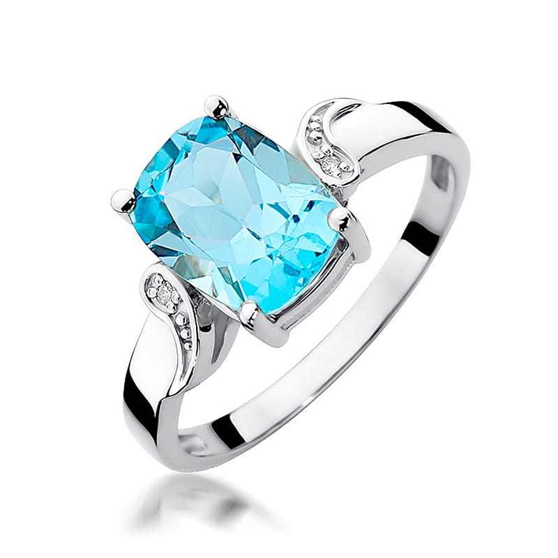 Pierścionek Topaz 2,40ct białe złoto 1 Pierścionek W400 Topaz 2