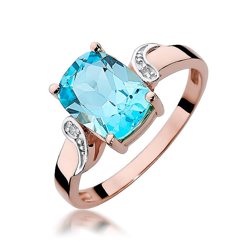 Pierścionek Topaz 2,40ct różowe złoto 1 Pierścionek W400 Topaz 2