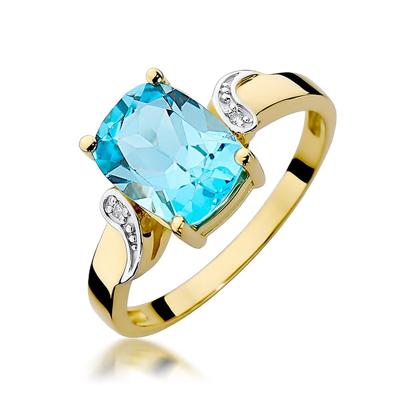 Pierścionek Topaz 2,40ct żółte złoto 1 Pierścionek W400 Topaz 2