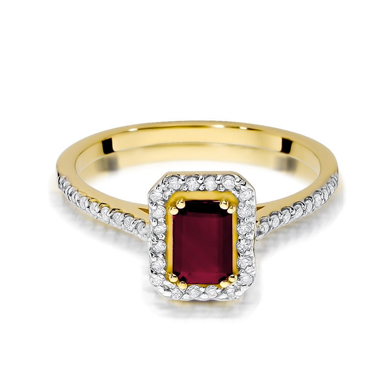 Pierścionek Rubin 0,80ct żółte złoto 2 80ct żółte złoto Jubiler Kraków BigDIAMOND
