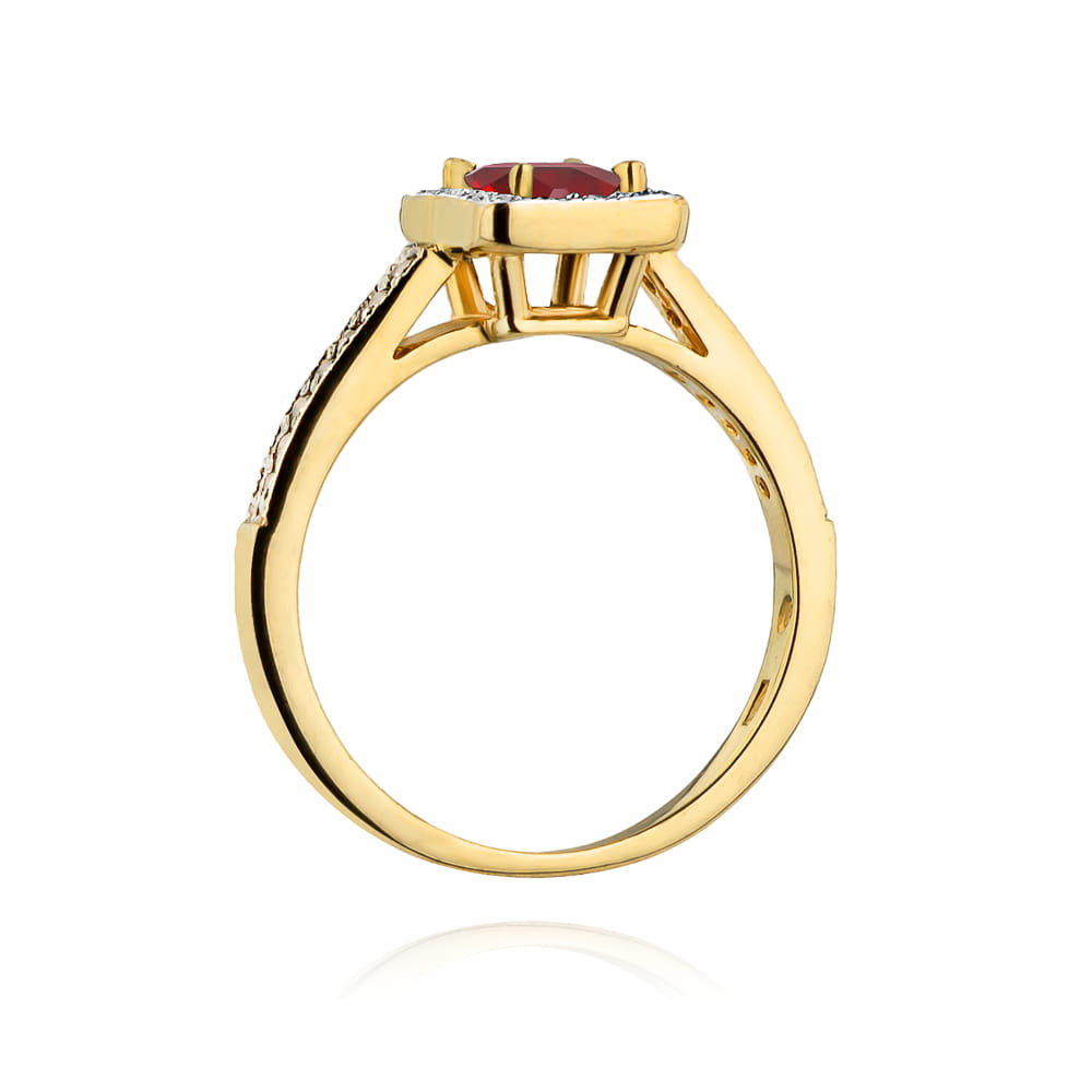 Pierścionek Rubin 0,80ct żółte złoto 3 Pierścionek Rubin 0,80ct żółte złoto - obrazek 3