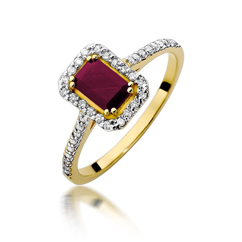 Pierścionek Rubin 0,80ct żółte złoto 1 Pierścionek W403 Rubin 0