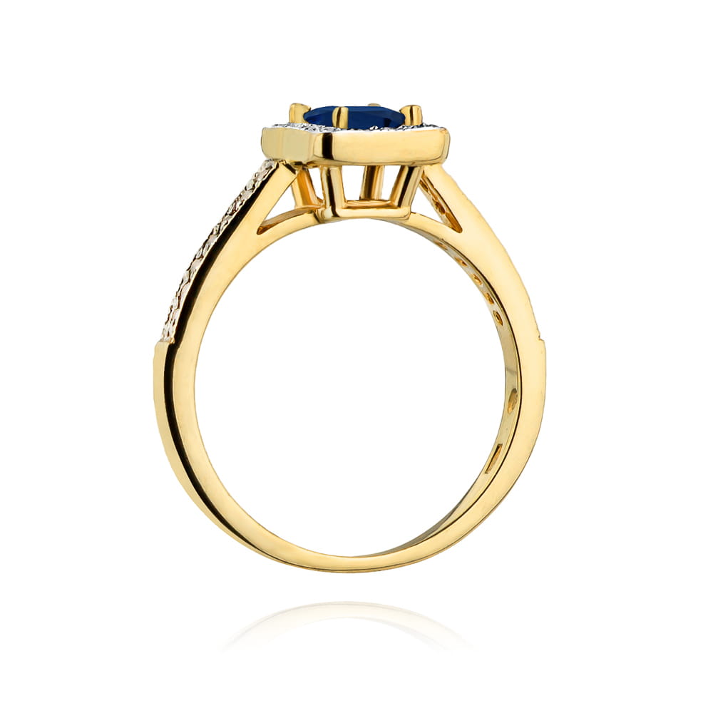 Pierścionek Szafir 0,60ct żółte złoto 3 Pierścionek Szafir 0,60ct żółte złoto - obrazek 3