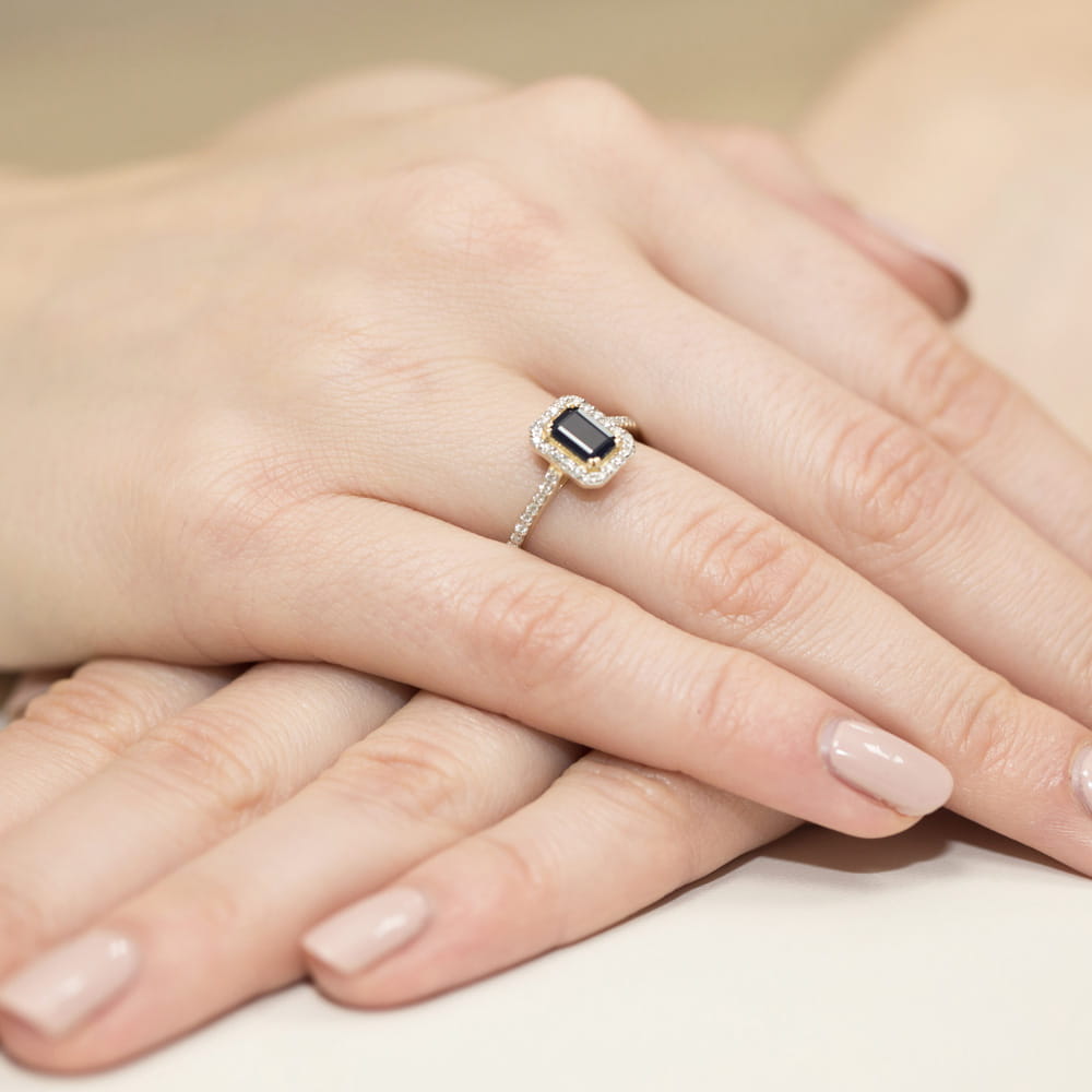 Pierścionek Szafir 0,60ct żółte złoto 4 Pierścionek Szafir 0,60ct żółte złoto - obrazek 4