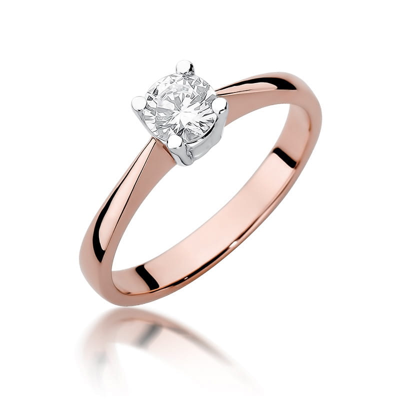 Pierścionek Diament 0,50ct różowe złoto 1 Pierścionek W404 Diament 0