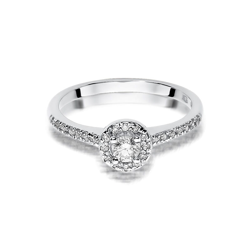 Pierścionek Diament 0,15ct białe złoto 2 15ct białe złoto Jubiler Kraków BigDIAMOND