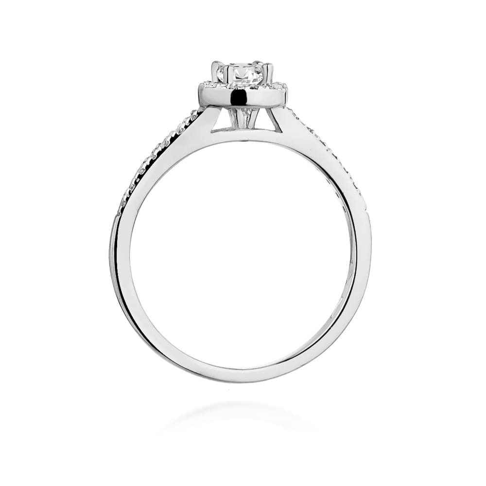 Pierścionek Diament 0,15ct białe złoto 3 Pierścionek Diament 0,15ct białe złoto - obrazek 3