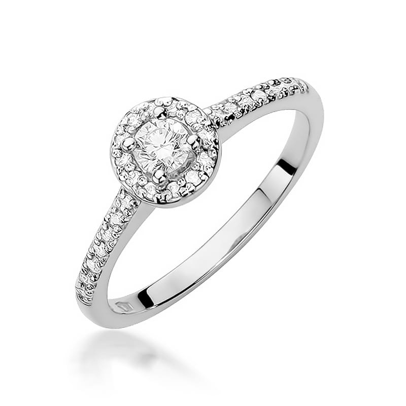 Pierścionek Diament 0,15ct białe złoto 1 Pierścionek W406 Diament 0