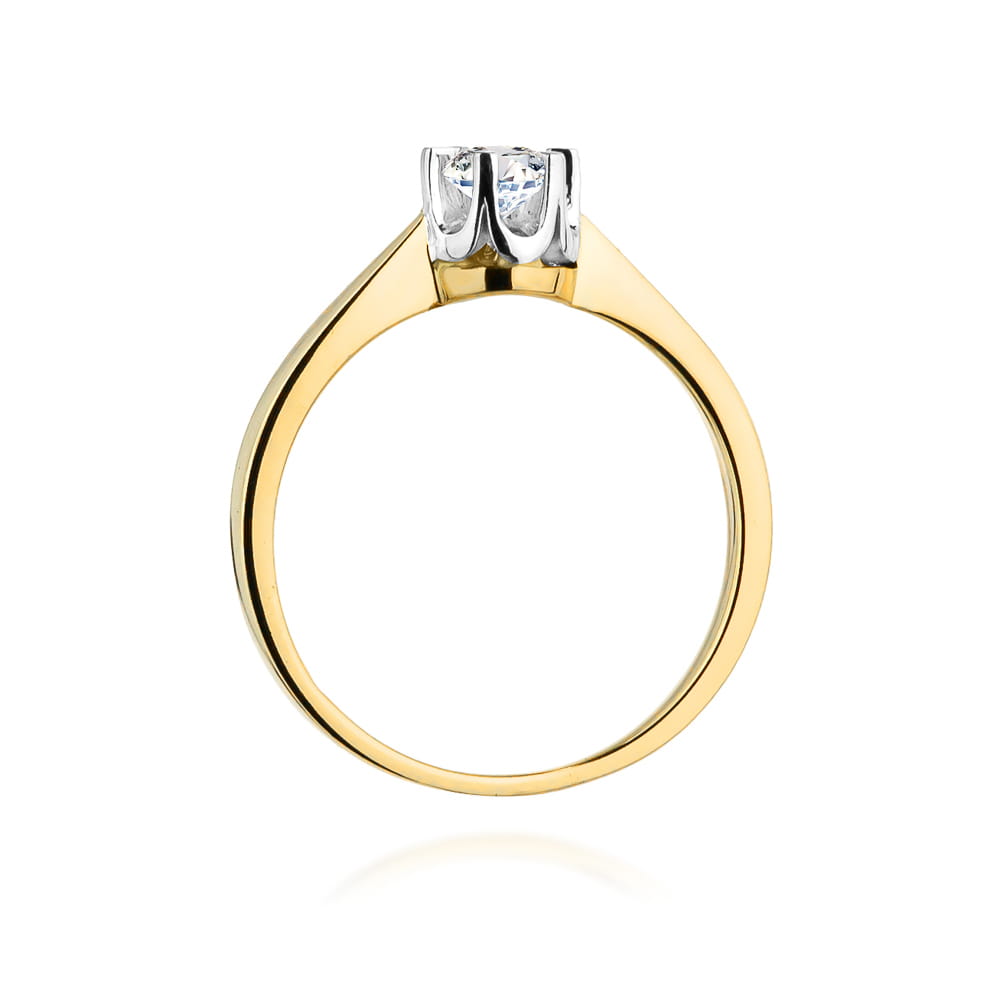 Pierścionek Diament 0,25ct żółte złoto 3 Pierścionek Diament 0,25ct żółte złoto - obrazek 3