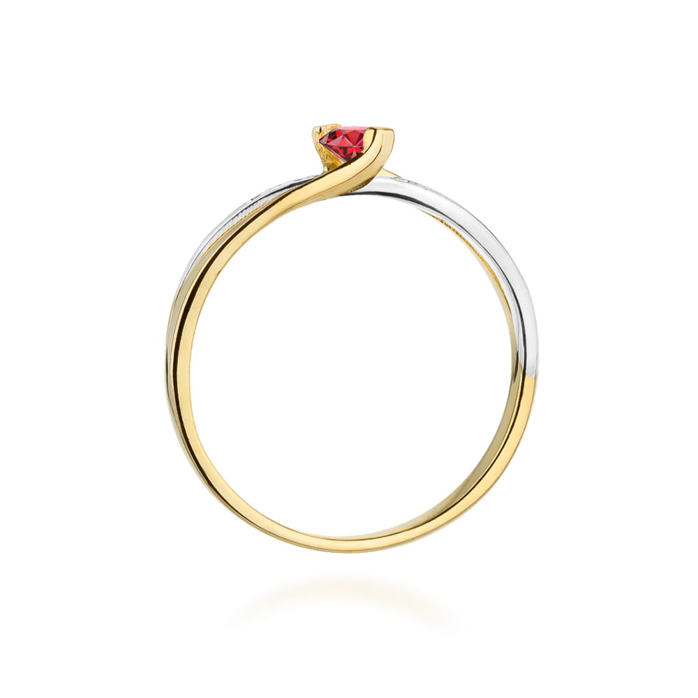 Pierścionek Rubin 0,15ct żółte złoto 3 Pierścionek Rubin 0,15ct żółte złoto - obrazek 3