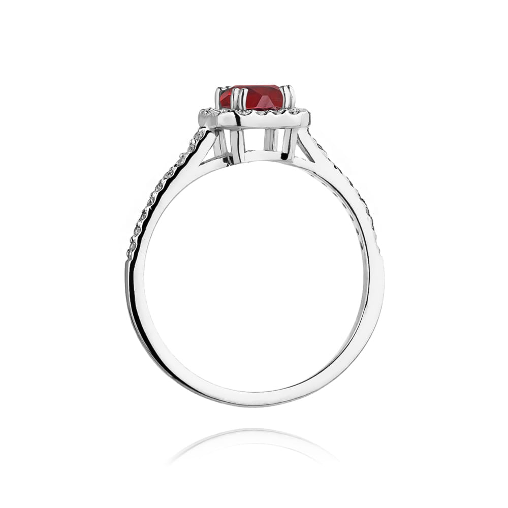 Pierścionek Rubin 0,80ct białe złoto 3 Pierścionek Rubin 0,80ct białe złoto - obrazek 3