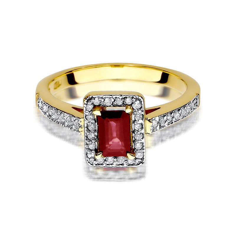 Pierścionek Rubin 0,80ct żółte złoto 2 80ct żółte złoto Jubiler Kraków BigDIAMOND