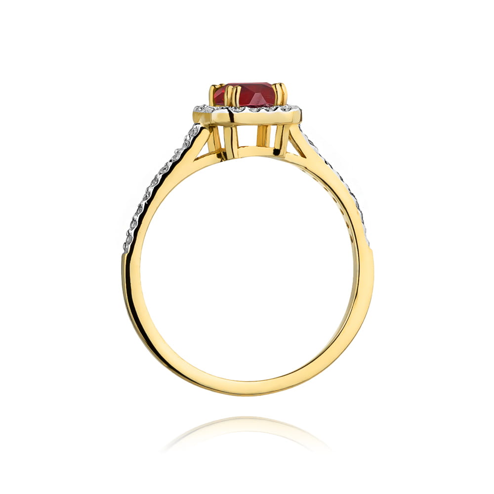 Pierścionek Rubin 0,80ct żółte złoto 3 Pierścionek Rubin 0,80ct żółte złoto - obrazek 3