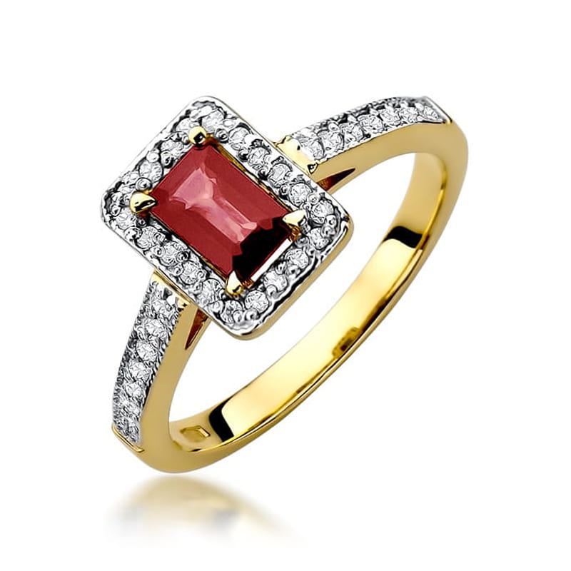Pierścionek Rubin 0,80ct żółte złoto 1 Pierścionek W422 Rubin 0