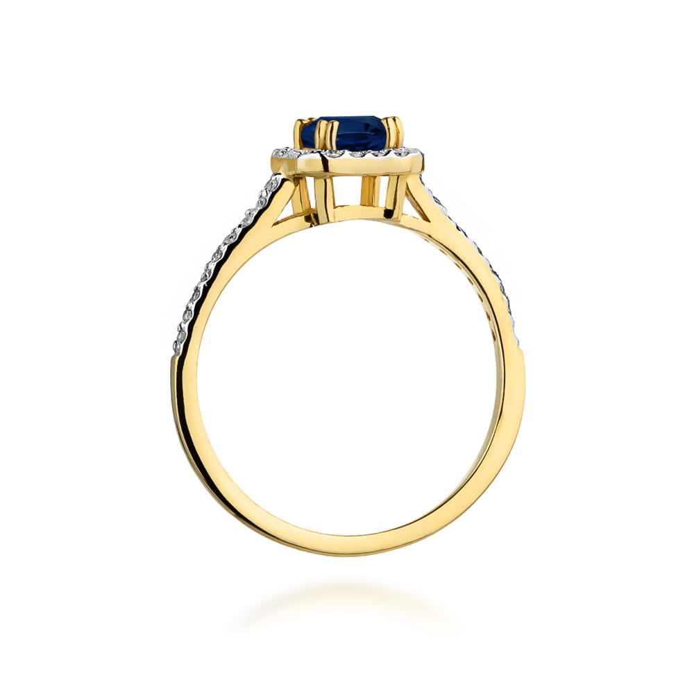 Pierścionek Szafir 0,60ct żółte złoto 3 Pierścionek Szafir 0,60ct żółte złoto - obrazek 3